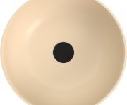 Polysan Banera Round Umyvadlo Na Desku, Litý Mramor, Průměr 39cm, Béžová Mat