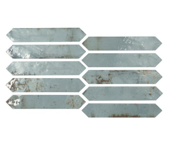Retro obklad APE Grunge Picket Aqua 4,3x24,3 - tyrkysová
