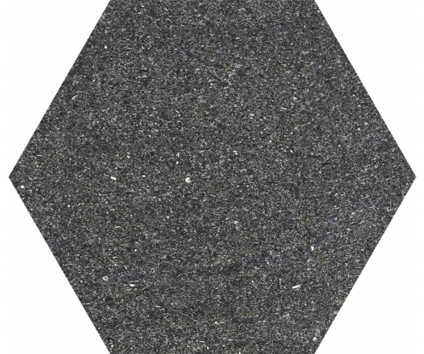 Dlažba jako beton Codicer Basalt Black 22x25 Hexagonal - antracitová