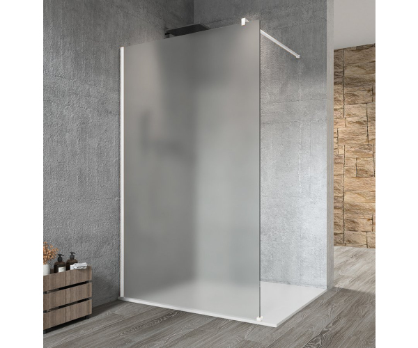 Gelco Vario White Jednodílná Sprchová Zástěna K Instalaci Ke Stěně, Matné Sklo, 800 Mm