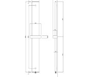 Ridea Othello Mono Slim Hliníkové Otopné Těleso 300x1890mm, černá Mat