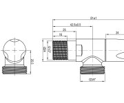 Rohový Pračkový Ventil M1/2 X M3/4, S Keramickou Kartuší - Bez Zpětné Klapky -  Fanski FA5953-AP004