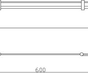 Koupelnový doplněk Polička skleněná 600 mm COLORADO COA0900/60