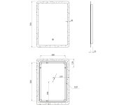 Aqualine Fago Zrcadlo S Led Osvětlením 50x70cm, Dotykový Senzor, Stmívatelné