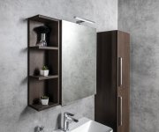 Sapho Riwa Galerka S Led Osvětlením, 50x70x17cm, Dub Stříbrný