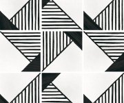 Vzorovaná dlažba Equipe Caprice DECO Origami B&W 20x20