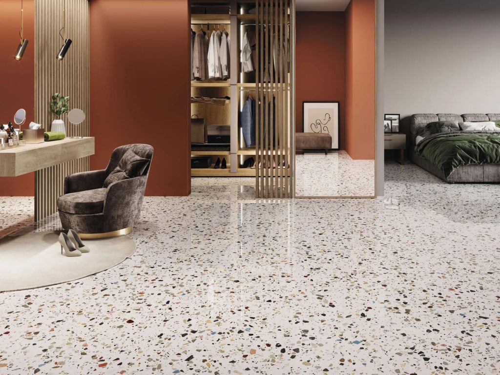 Realizace Dlažba Cifre Gemstone 120x120 v barvě White