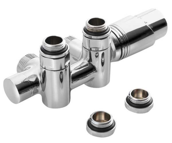 Bruckner Wicher Combi Připojovací Sada Termostatická Pro Středové Připojení 50mm, Chrom