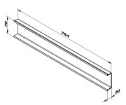 Sapho Chanel Dekorační Lišta Mezi Zásuvky 784x70x20 Mm, Bílá Mat