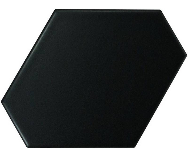 Luxusní obklad Equipe Scale Benzene Black Matt 10,8x12,4 - černá