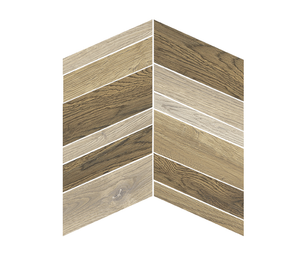 Mozaika jako dřevo Ascot Ascot Deep Wood Chevron T12 Mix 30x25 Nat. - hnědá