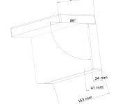 Sapho Kaskáda Nástěnná Sprchová Hubice, Náklopná, šířka 153mm, Chrom