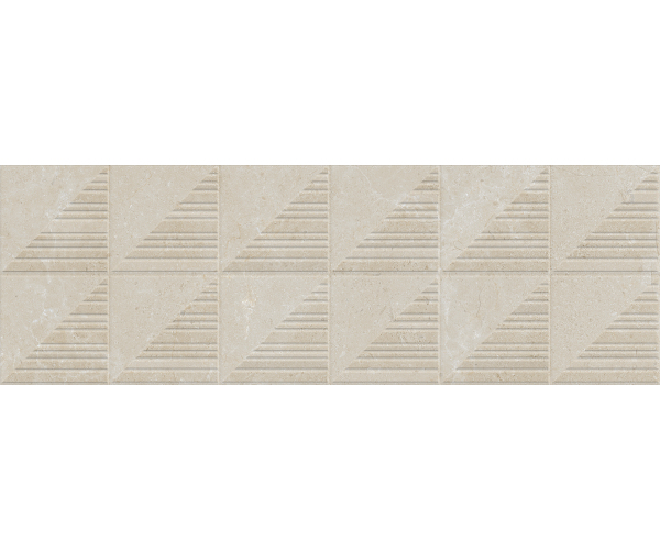 Dekor jako kámen Azuvi Hauteville Carved Cream 25x75 Mat. - béžová