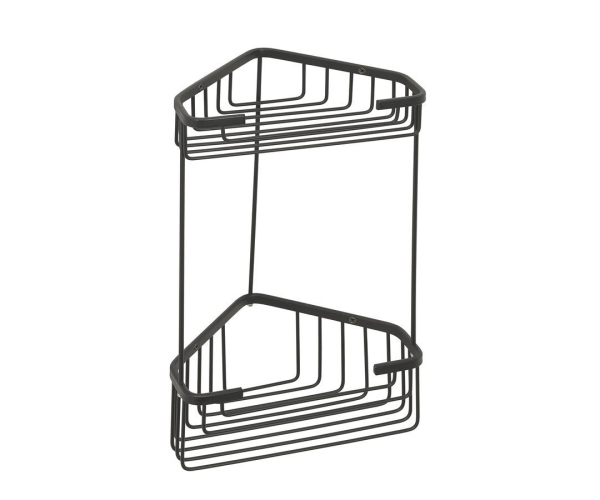 Gedy Smart Dvojitá Rohová Polička 175x325x175mm, černá Mat