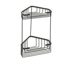 Gedy Smart Dvojitá Rohová Polička 175x325x175mm, černá Mat