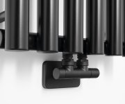 Sapho Twin Black Připojovací Sada Ventilů Pro Středové Připojení, černá Mat