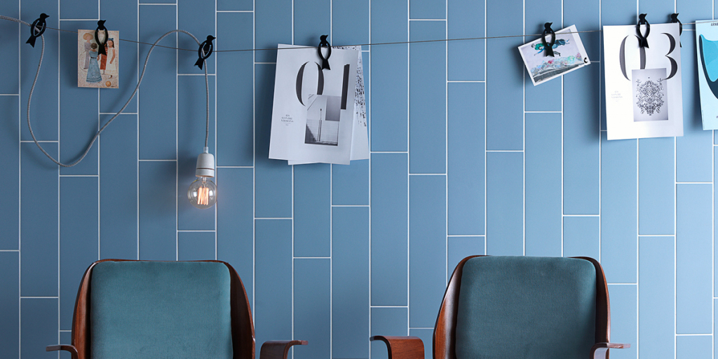 Realizace Modré matné obklady Tonalite Scandi Bleuet 10x40
