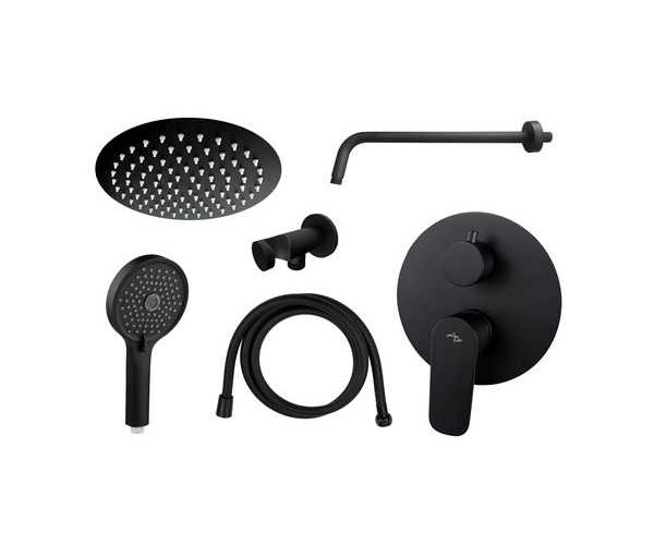Sprchový Set S Podomítkovou Baterií (dakb166cd), Dakota Black