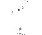 Sprchová Souprava Borkum, Délka 60cm, Průměr 18mm, 2-polohová Sprška, Plastová Hadice - Chrom - Blistr 02054CBL