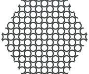 Proměnlivé dlaždice Moma White Hex (Codicer) obsahují 24 různých dekorů