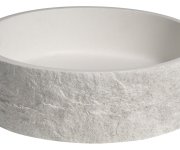 Sapho Ispir Betonové Umyvadlo Včetně Výpusti, 40cm, Bílý Pískovec