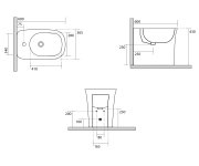 Kerasan The New Yorker Bidet Stojící 36,5x60cm, Bílá