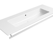 Gsi Pura Keramické Umyvadlo Slim 122x46cm, Bez Otvoru, Bílá Extraglaze