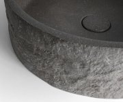 Sapho Ispir Betonové Umyvadlo Včetně Výpusti, 40cm, černý Granit