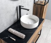 Sapho Skara Deska Rockstone 71,2x1,2x46cm, Black Attica