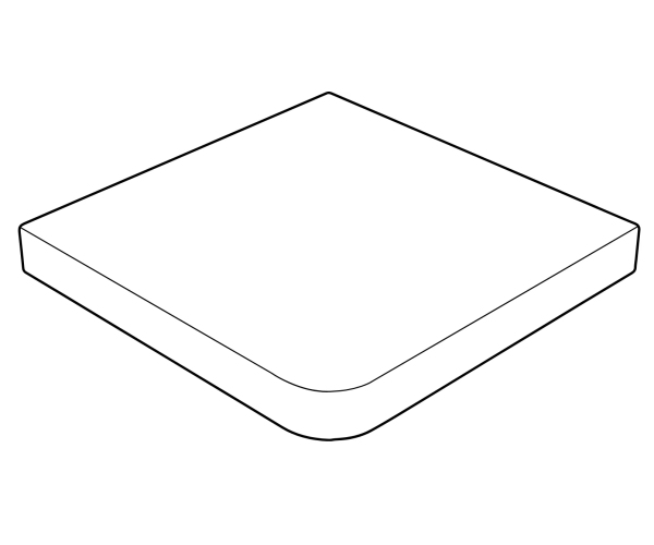 Dlažba jako cihla Gres Aragón Esmaltado Classic Parma Esquina redondeada. 33x33 - cihlová