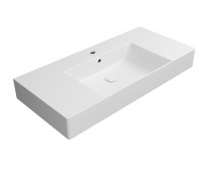Gsi Kube X Keramické Umyvadlo 100x47cm, S Odkládacími Plochami, Broušená Spodní Hran