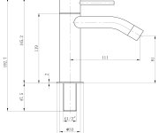 Sapho Small Stojánkový Umyvadlový Ventil, 145mm, Chrom