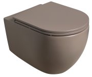 Isvea Infinity Závěsná Wc Mísa, Rimless, 36,5x53cm, Taupe