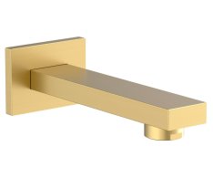 Sapho Nástěnná Výtoková Hubice, Hranatá, 160mm, Zlato Mat
