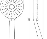 Ruční sprcha Air Flat XXL - 961.00CR Ruční sprcha, 3 funkce, chrom X07P344
