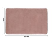 Gedy Fuzzy Koupelnová Předložka, 50x80cm, 100% Polyester, Protiskluz, Růžová