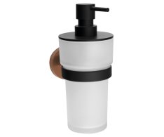 Sapho Larissa Dávkovač Mýdla 250ml, Mléčné Sklo, černá/měď Mat