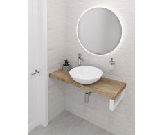 Sapho Avice Deska Pod Umyvadlo 250x36cm, Tl.5cm, Dub Rover