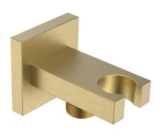 Sapho Držák Sprchy Hranatý, Pevný, S Vyústěním, Zlato Mat