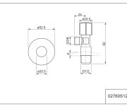 Vřetenový Rohový Ventil 1/2"x3/8", Aquaristo-plastová Rukojeť 02760S1238