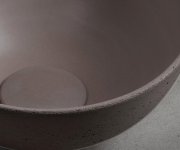 Sapho Minor Betonové Umývátko Na Desku, ø 26cm, Tmavě Hnědá Mat