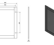 Aqualine Favolo Zrcadlo V Rámu 60x80cm, Bílá Mat