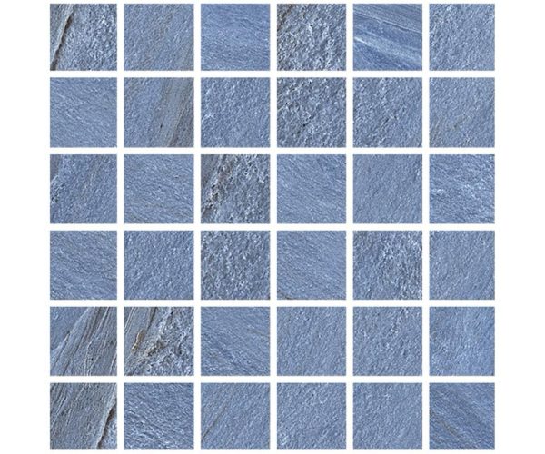 Mozaika jako kámen Fioranese Marmorea Intensa Azul Bahia MOSAICO 30x30 (5x5) Matt. Rett. - modrá