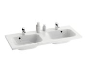 Dvojumyvadlo Chrome - Dvojumyvadlo Chrome 120, s otvory pro baterie, s přepadem XJG01112000