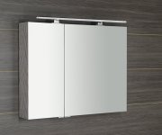 Sapho Mirró Galerka S Led Osvětlením, 90x70x16cm, Dub Stříbrný
