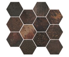 Aparici Corten Graphite Mosaico Hexagon 28x30 Nat. Rett.