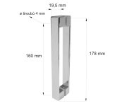 Mereo Madlo Pro Sprchové Kouty A Dveře Lima - Ck608xxk, Ck804xxk,ck805xxk A Ck809xxk, Rozteč 160 Mm
