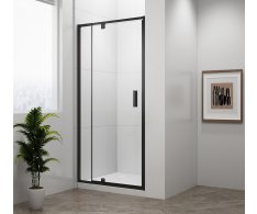 Polysan Easy Black Sprchové Dveře Otočné 760-900mm, čiré Sklo