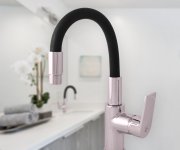 Umyvadlová baterie s flexibilním ramínkem bez výpusti COLORADO chrom/černá 1/2" CO119.5/15