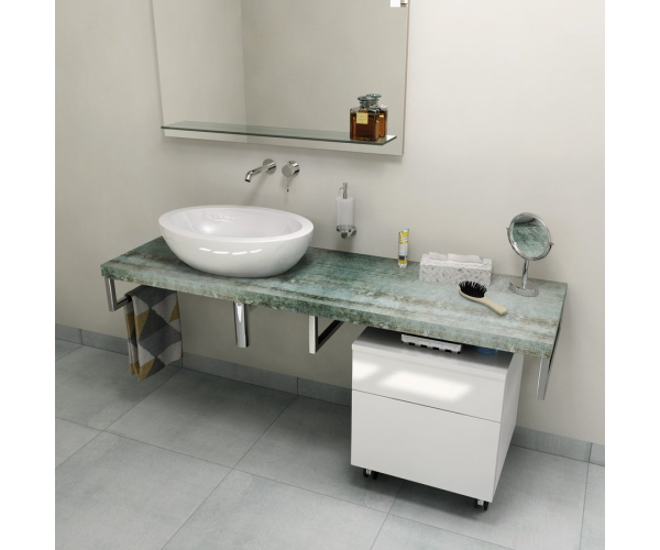 Sapho Avice Deska Pod Umyvadlo 150x50cm, Tl.5cm, Aquamarine